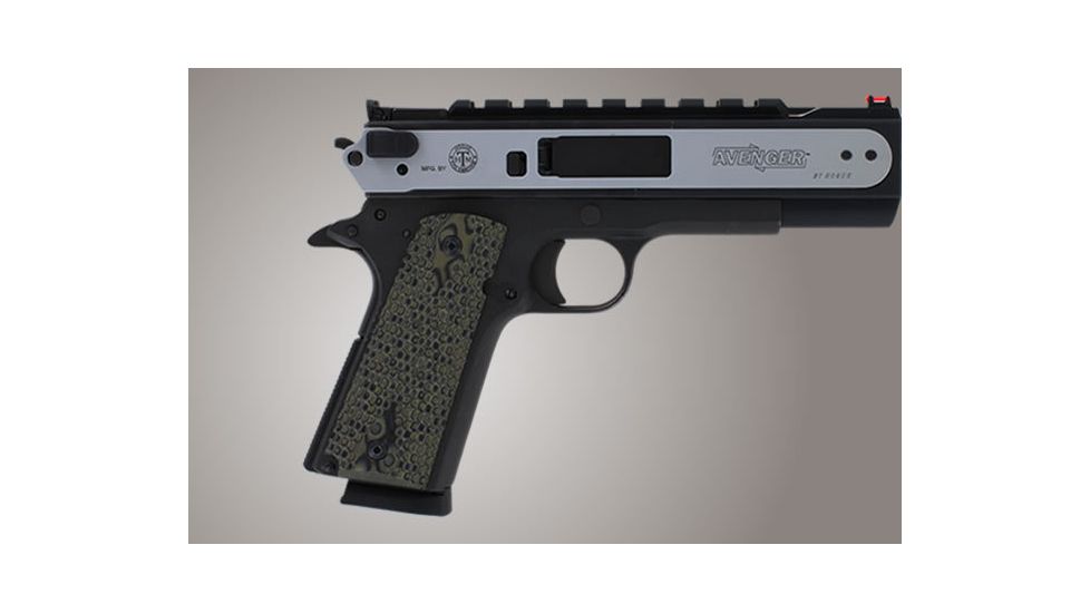 Hogue Govt. Model Piranha Grip G-10 - G-Mascus Green 45138