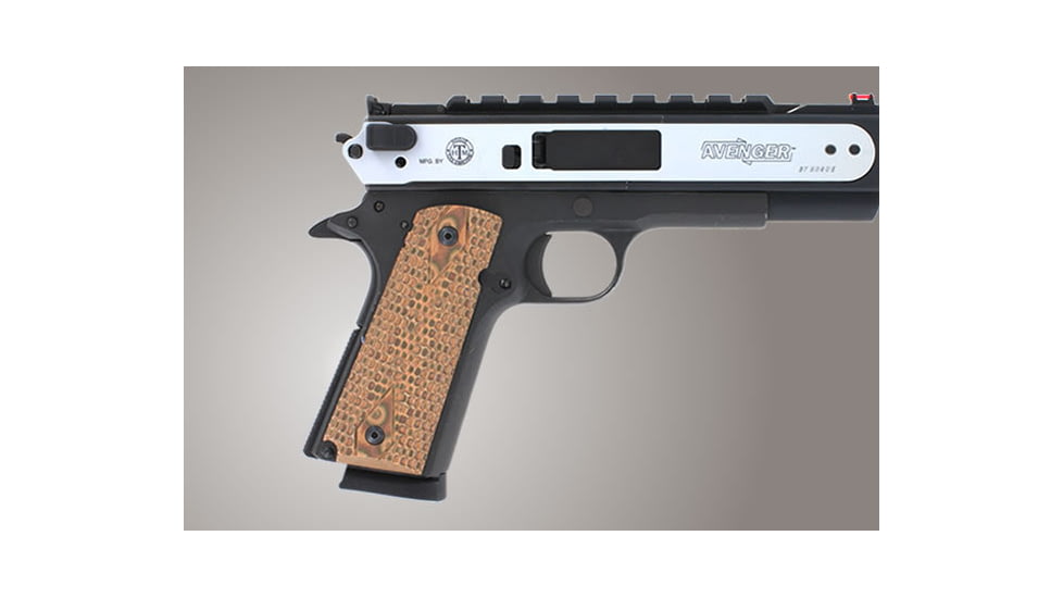 Hogue Govt. Model Piranha Grip G-10 - G-Mascus Tan 45137-TAN