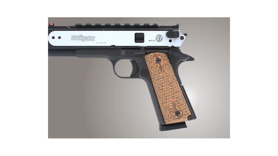 Hogue Govt. Model Piranha Grip G-10 - G-Mascus Tan 45137-TAN