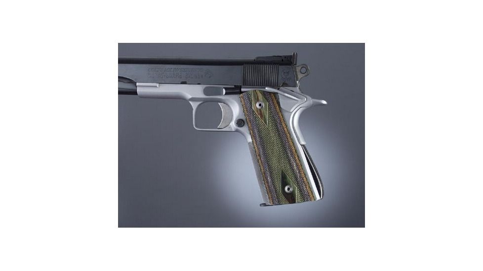 Hogue Govt. Model Lamo Camo S&amp;A Mag Well Checkered 45471