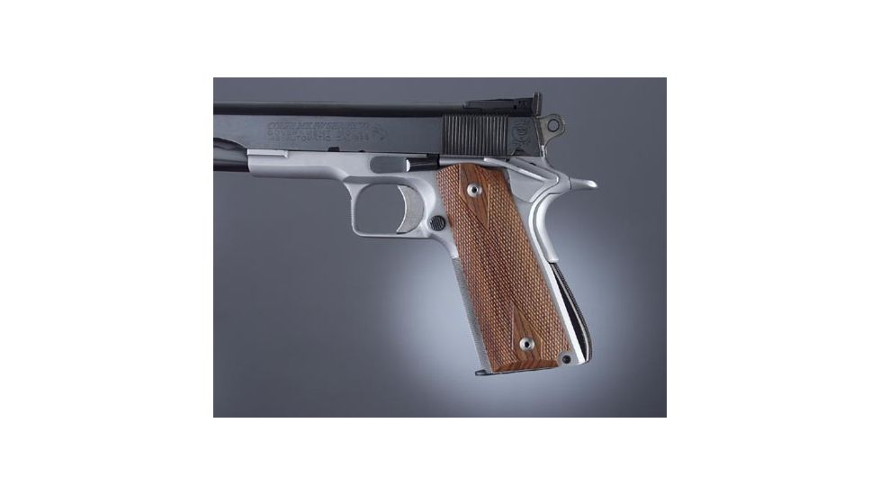 Hogue Govt. Model Pau Ferro Ambi-Cut Checkered 45321