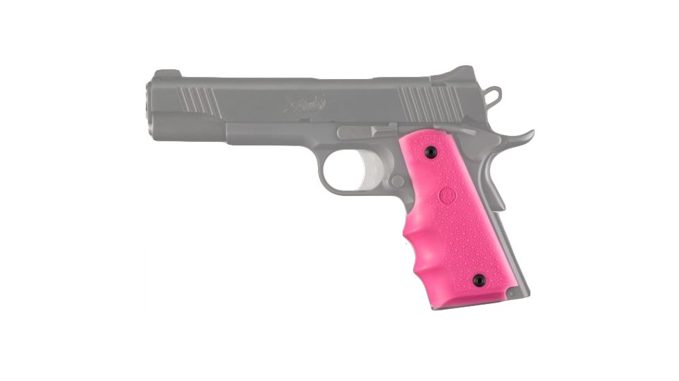 Hogue Govt. Model Rubber Grip with Finger Grooves Pink 45007