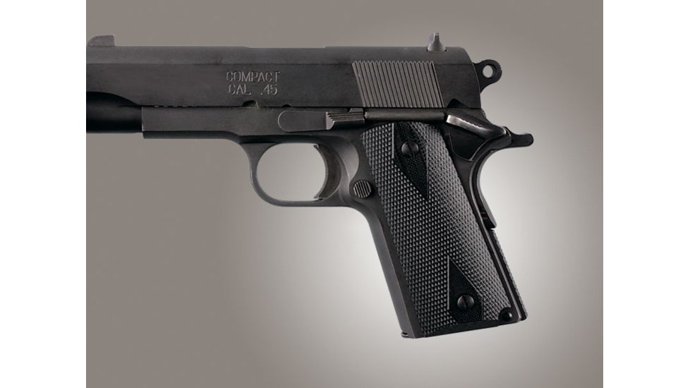 Hogue Officers Model Checkered G-10 - Black 43179