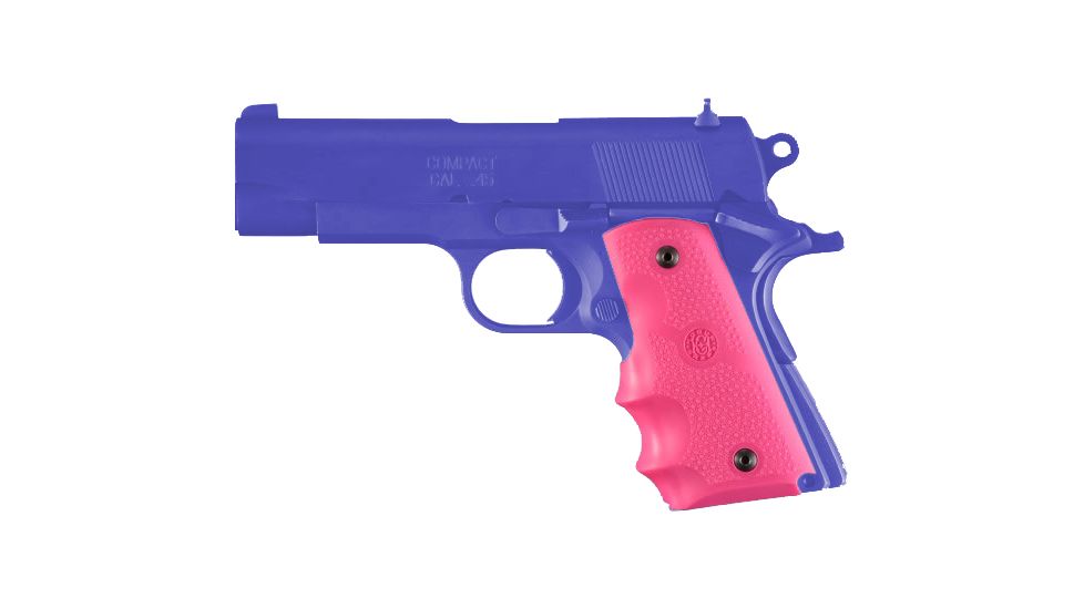 Hogue Officers Model Rubber Grip with Finger Grooves Pink 43007 