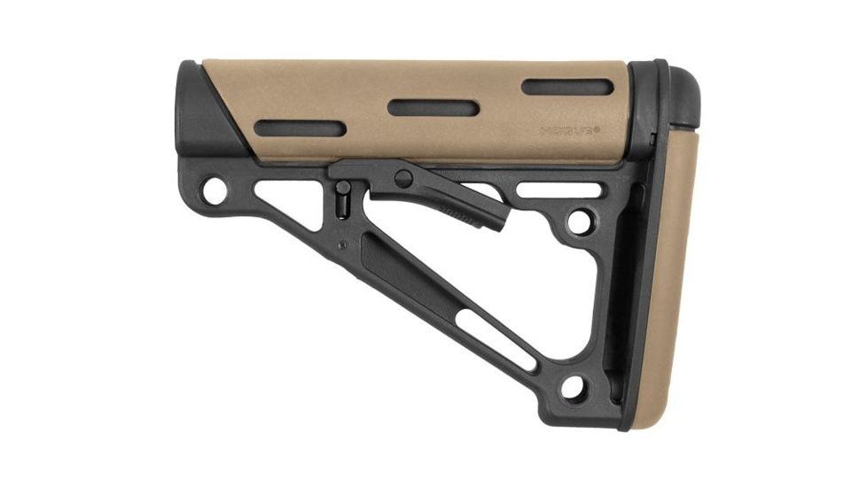 Hogue Overmolded Collapsible Buttstock Commercial, Tan, 15350