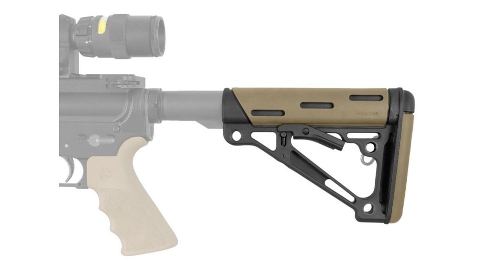 Hogue Overmolded Collapsible Buttstock Commercial, Tan, 15350