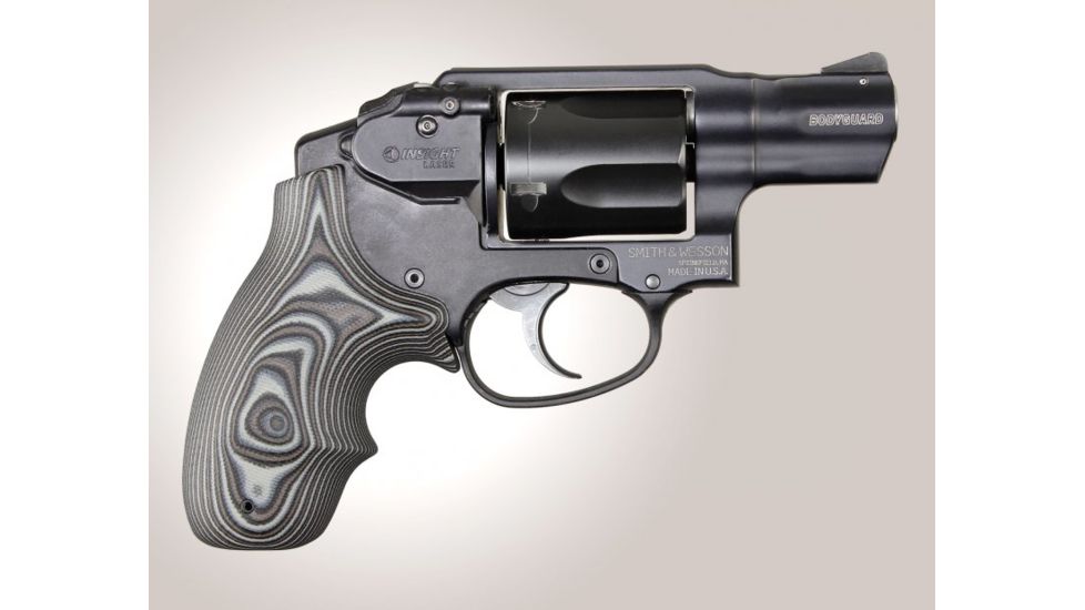 Hogue S&amp;W Body Bantam Finger Groove Smooth G10, G-Mascus Black/Gray 61147