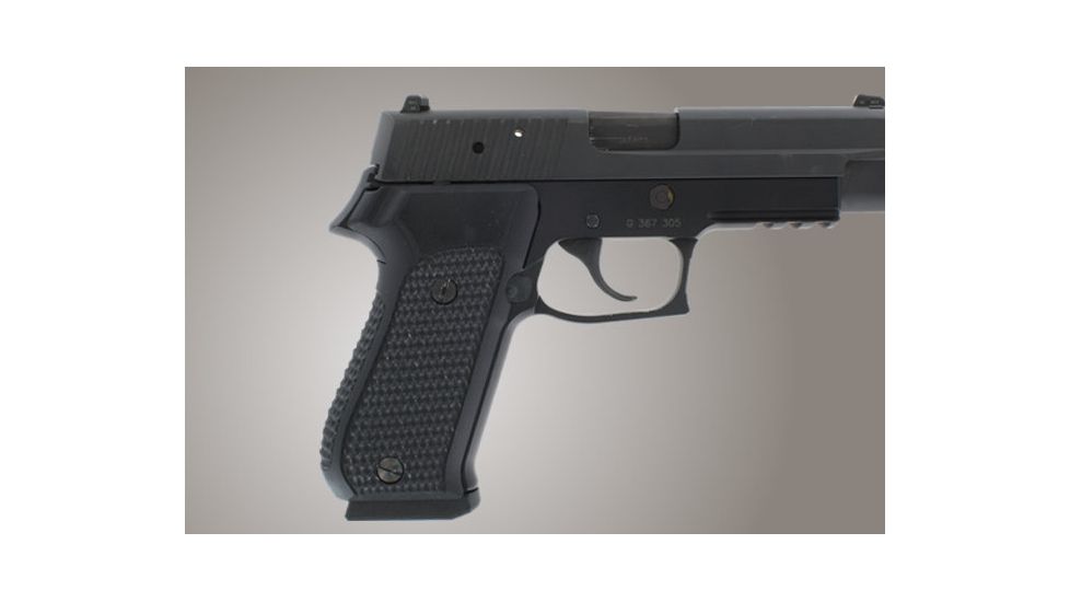 Hogue SIG Sauer P220 DAK American Piranha Grip G-10 - Solid Black 20129