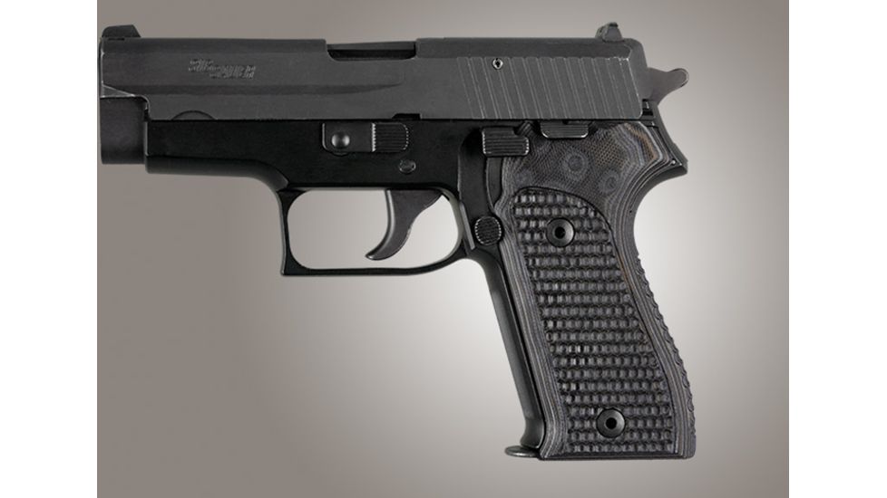 Hogue SIG Sauer P225 Piranha Grip G-10 - G-Mascus Black/Gray 27137-BLKGRY