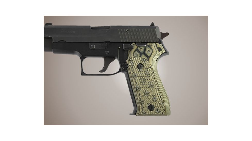 Hogue SIG Sauer P225 Piranha Grip G-10 - G-Mascus Green 27138