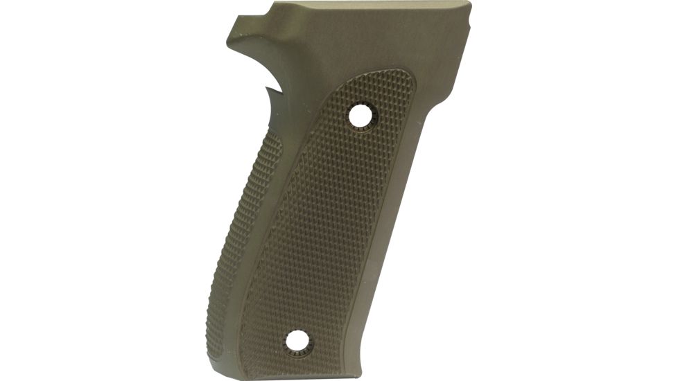 Hogue SIG Sauer P226 Checkered Aluminum Grip - Matte Green Anodized 26171