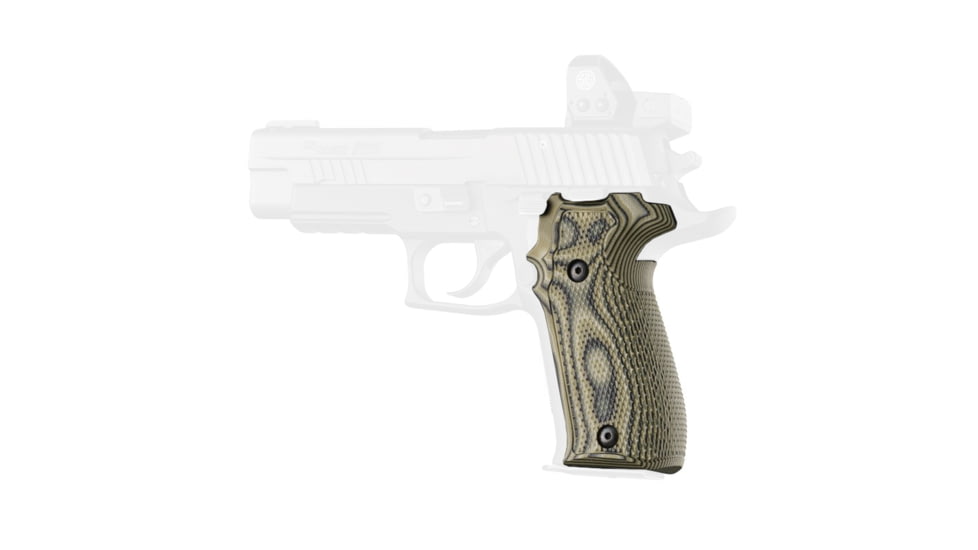 Hogue SIG Sauer P226 Contour Classic Grip, Inverse Checkered, G10 Gmascus, Green Lava, 20158