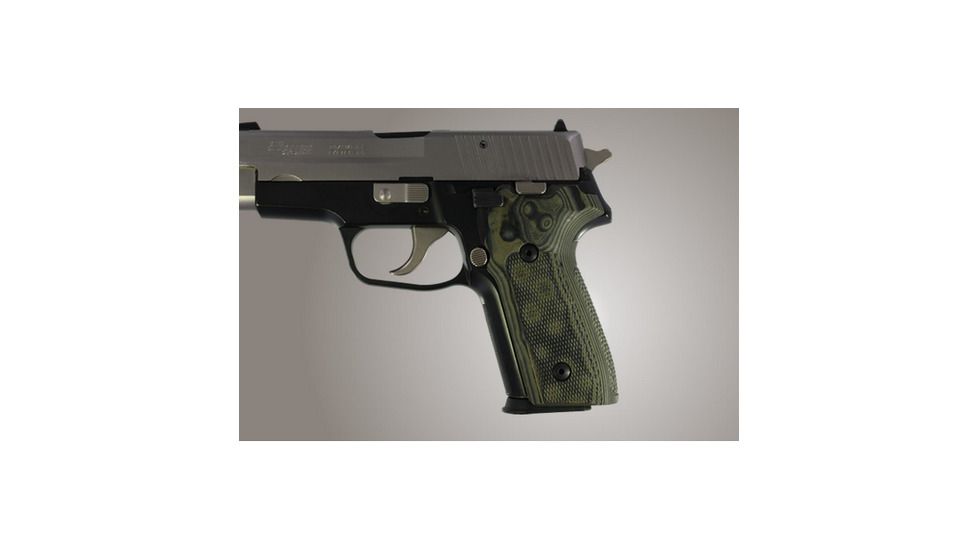 Hogue SIG Sauer P228 - P229 Checkered G-10 - OD Green Camo 28178