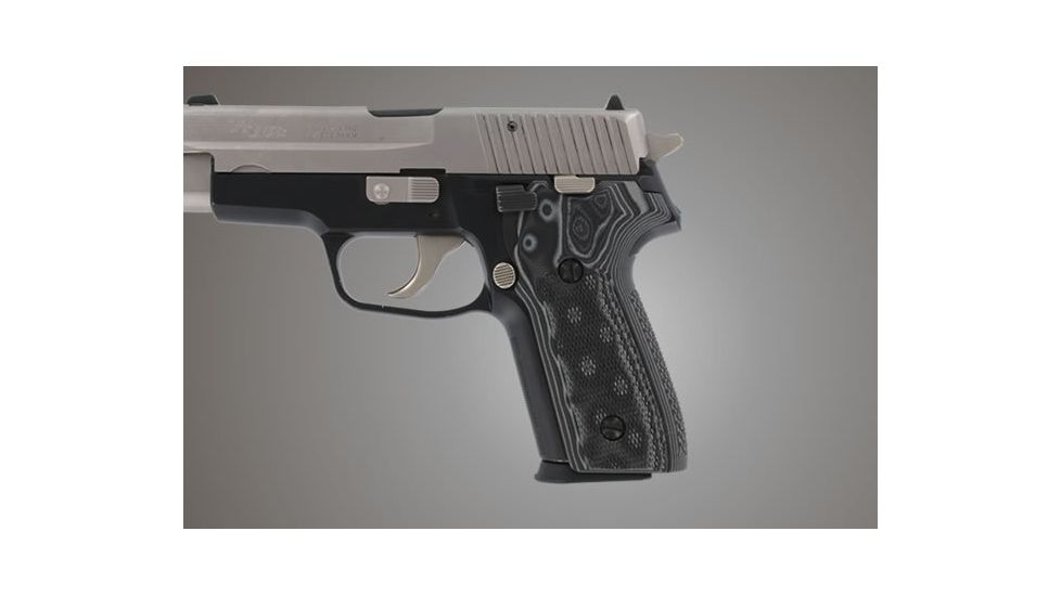 Hogue SIG Sauer P228 P229 Checkered G-10 - G-Mascus Black/Gray 28177-BLKGRY