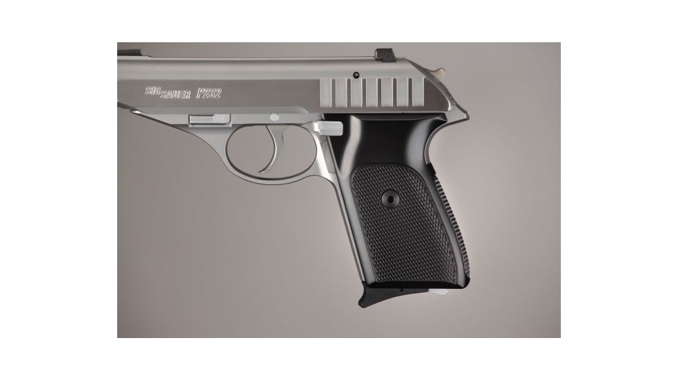 Hogue SIG Sauer P230 P232 Checkered Aluminum - Brushed Gloss Black Anodized 30176