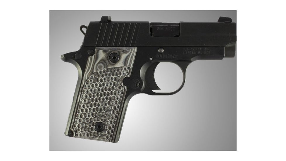 Hogue SIG Sauer P238 Piranha Grip G-10 - G-Mascus Black/Gray 38137-BLKGRY