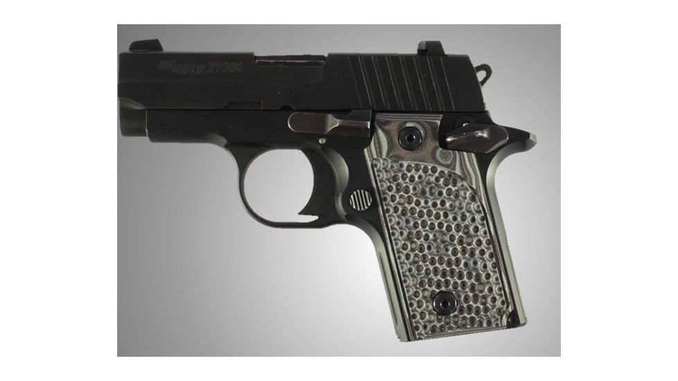 Hogue SIG Sauer P238 Piranha Grip G-10 - G-Mascus Black/Gray 38137-BLKGRY