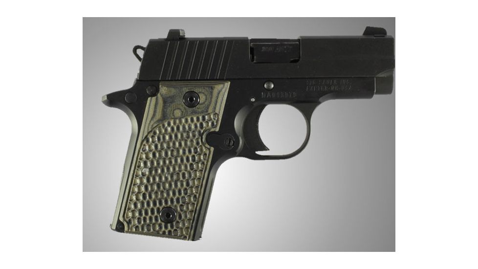 Hogue SIG Sauer P238 Piranha Grip G-10 - G-Mascus Green 38138