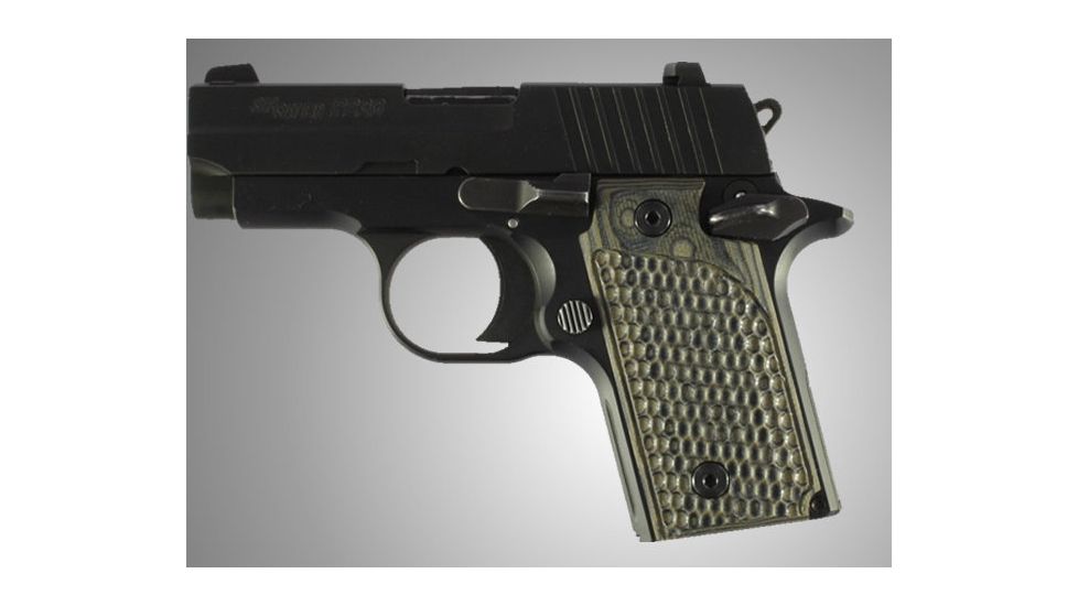Hogue SIG Sauer P238 Piranha Grip G-10 - G-Mascus Green 38138