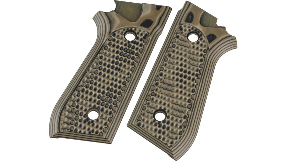 Hogue Taurus PT-99 PT-92 PT-100 PT-101 With Decocker Piranha Grip G-10 - G-Mascus Green 99138