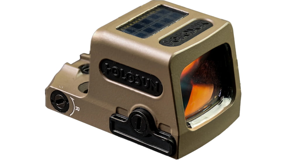 Holosun EPS-Carry 1x0.58x0.77in Reflex Red Dot Sight w/Multiple Reticle System, Red 32 MOA Ring w/2 MOA Dot, FDE, EPS-CARRY-RD-MRS-DD