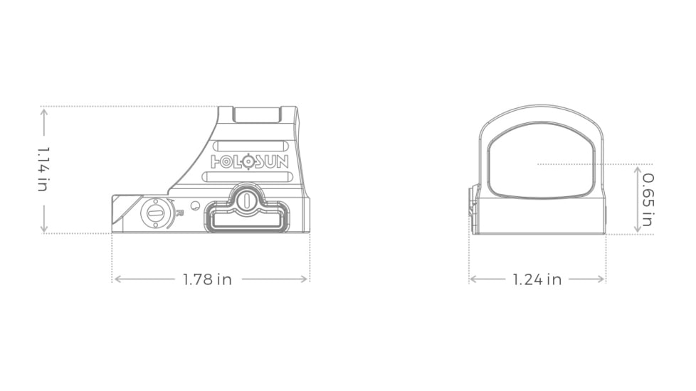 Holosun HE507C-GR-X2 Green Dot Sight, 1x, 2 MOA Dot &amp; 32MOA Circle, Black, HE507C-GR-X2