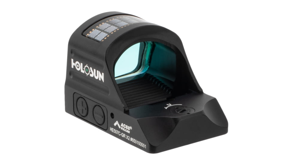 Holosun HE507C-X2 Pistol Green Dot Sight, 10 MOA ACSS Vulcan Reticle, Hardcoat Anodized, Black, HE507C-GR-X2-ACSS