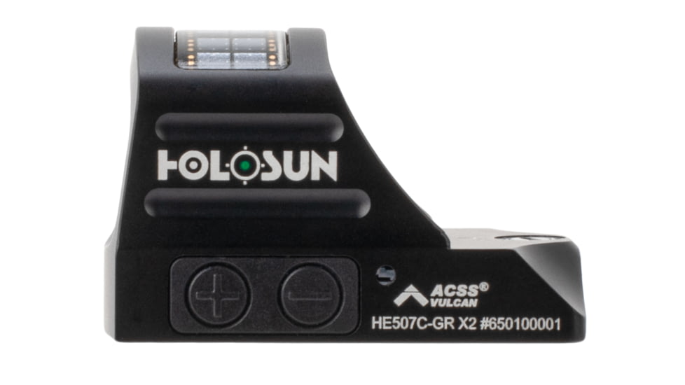 Holosun HE507C-X2 Pistol Green Dot Sight, 10 MOA ACSS Vulcan Reticle, Hardcoat Anodized, Black, HE507C-GR-X2-ACSS