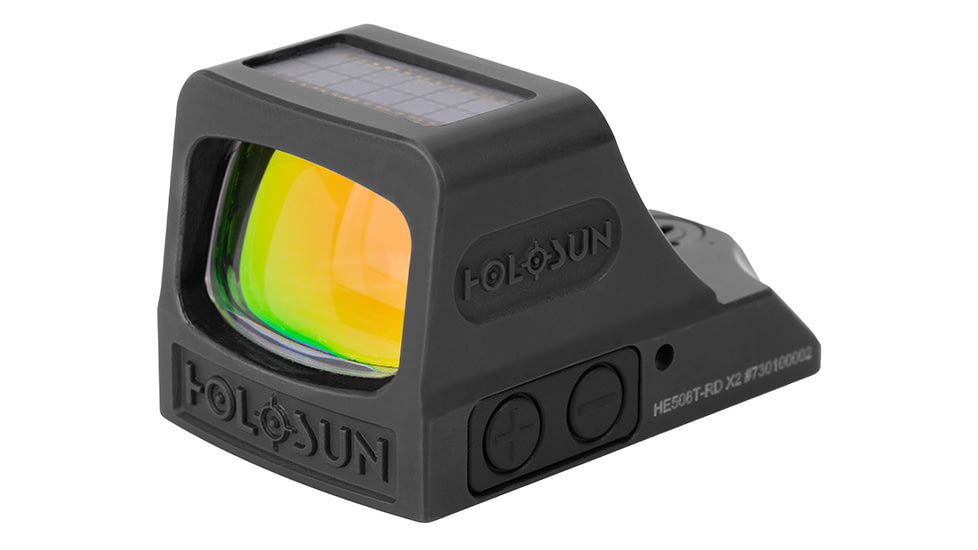 Holosun HE508T-RD-X2 Reflex Red Dot Sight, 2x 0.63 x 0.91 in, 2 MOA Dot &amp; 32 MOA Circle, Black, HE508T-X2