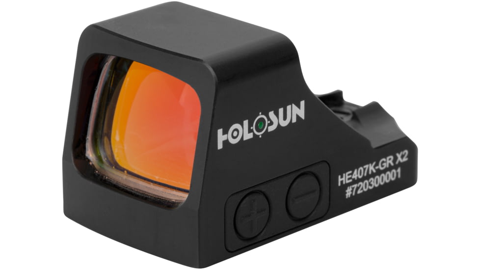Holosun Holosun HE407K-GR X2 Red Dot Reflex Sight, 1x, Green 6 MOA Dot Reticle, Anodized, Black, HE407K-GR X2