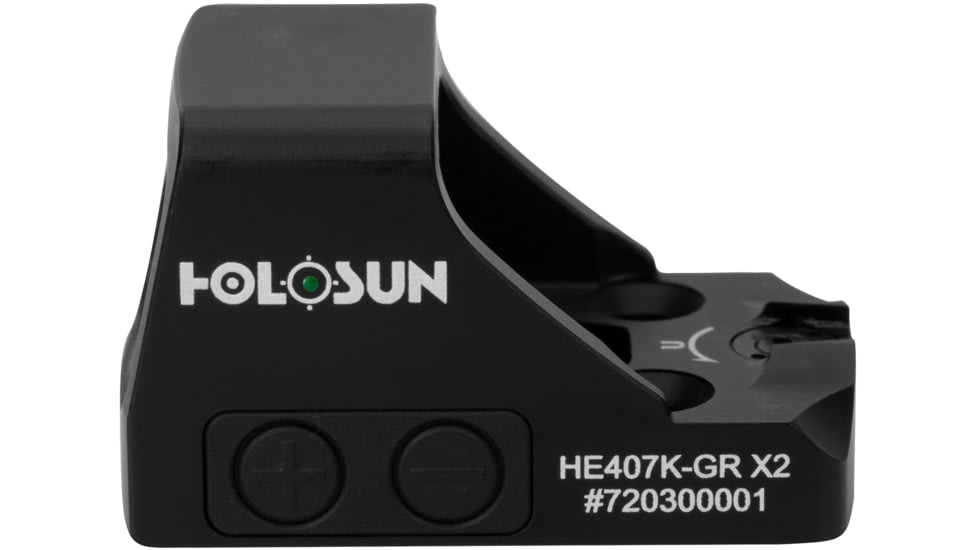 Holosun Holosun HE407K-GR X2 Red Dot Reflex Sight, 1x, Green 6 MOA Dot Reticle, Anodized, Black, HE407K-GR X2
