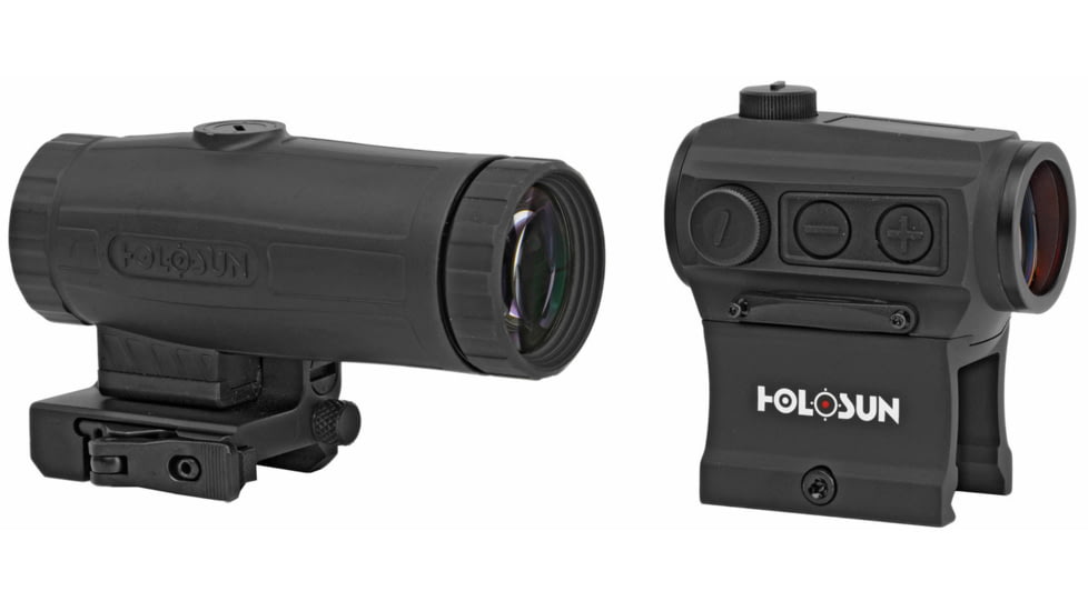 Holosun HS403C 3x28mm Micro Red Dot And HM3X Magnifier Combo Pack, Black, HS403C+HM3X