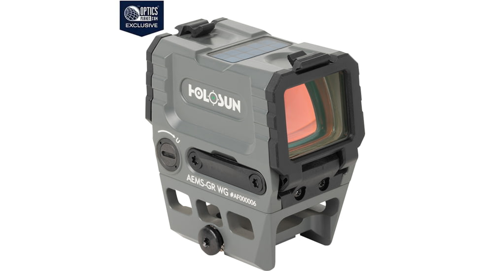 Holosun OPMOD AEMS Reflex Red Dot Sight, Green 2 MOA Dot and 65MOA Circle, Wolf Gray