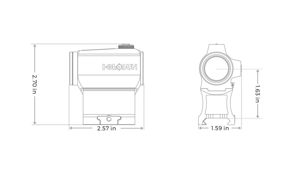 Holosun Paralow Red Dot Sight, 2 MOA Dot Reticle, Black, HS403C
