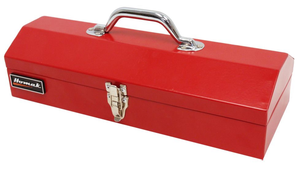 Homak 16in Red Metal Toolbox Low Profile RD00116616