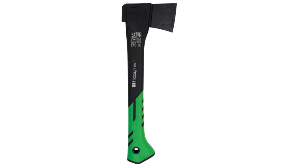 Hooyman Large Hatchet Axe, 18in, Black/Green, 1112240