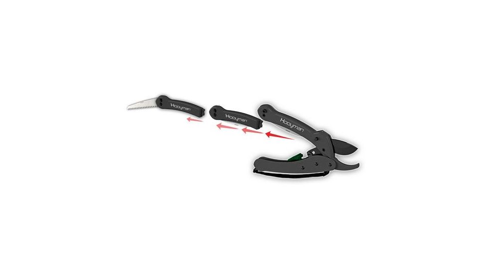 Hooyman Saws Ratchet Pruner w/Detachable High Carbon Steel Saw Blade,Aluminum Black 655229