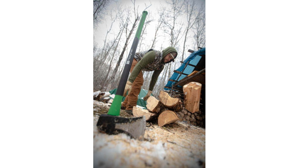 Hooyman Splitting Maul Axe, 8lbs, 36in, Black/Green, 1112248