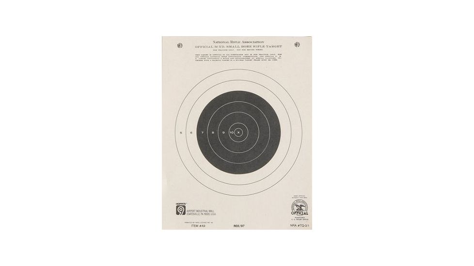 Hoppes 50 yd Single Bull 7 x 9 Paper A9
