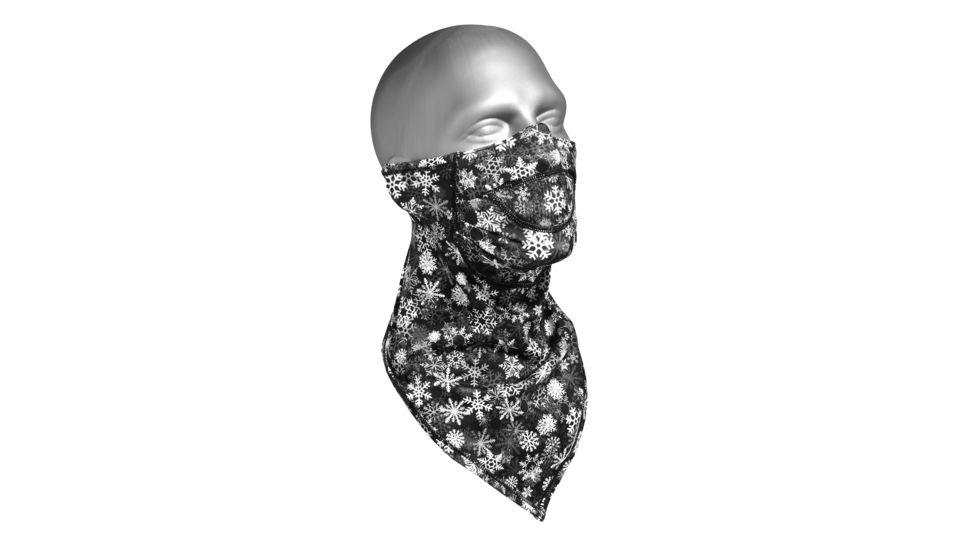 Hot Chillys Micro-Elite Chamois Print Bandana w/ Mask - Unisex, Snowy Night, Small/Medium, HC6124P-684-S/M