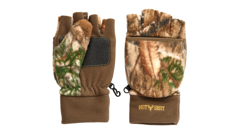 Hot Shot Bulls-eye Pop-Top Mittens, Realtree Edge, Large, B010E255L