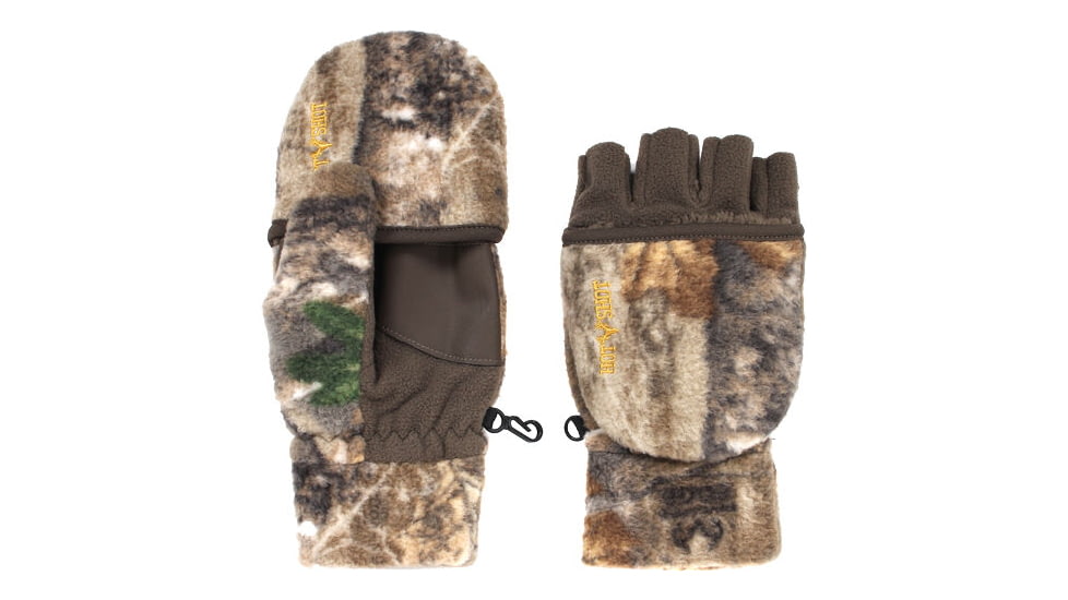 Hot Shot Bulls-eye Pop-Top Mittens, Realtree Edge, Large, B010E255L