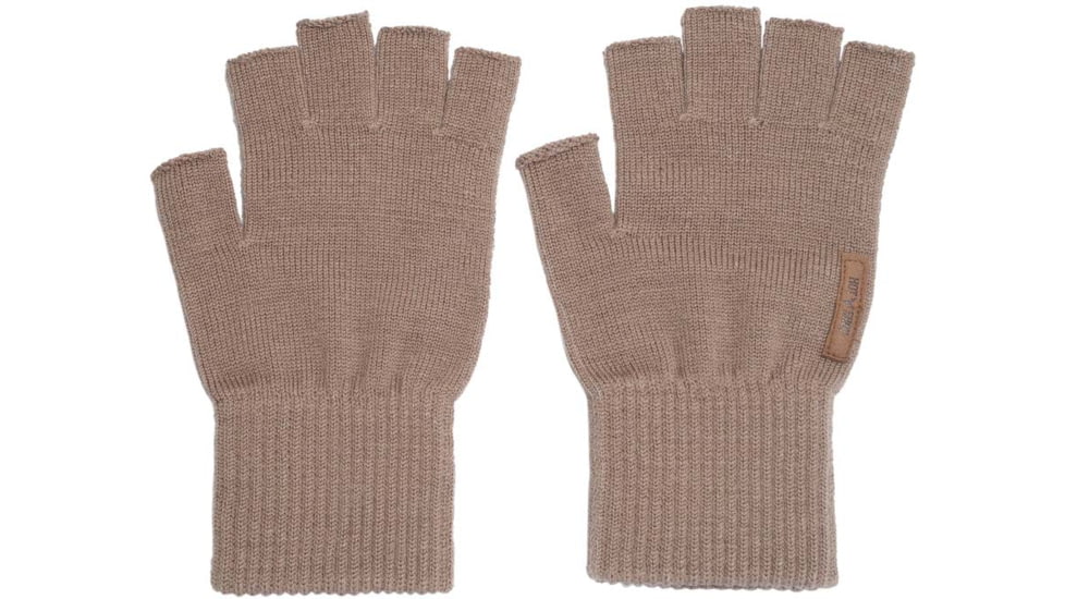 Hot Shot Merino Wool Fingerless Gloves, Brown, One Size, 00-160C
