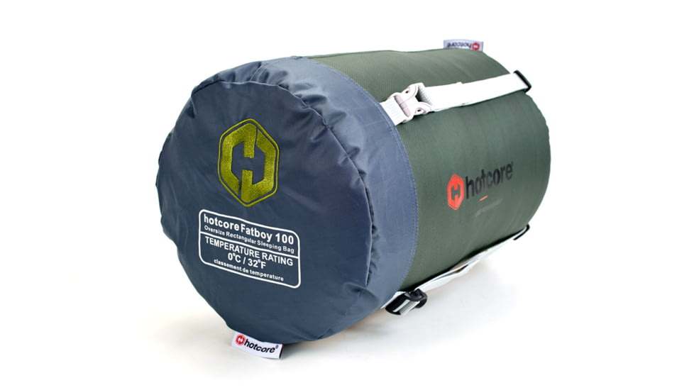 Hotcore Fatboy 100 Rectangular Sleeping Bag, Forest Green, 93in x 42in, Fatboy 100