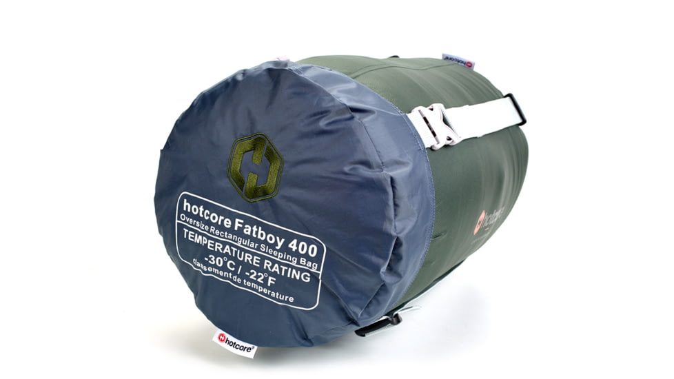Hotcore Fatboy 400 Rectangular Sleeping Bag, Forest Green, 93in x 42in, Fatboy 400
