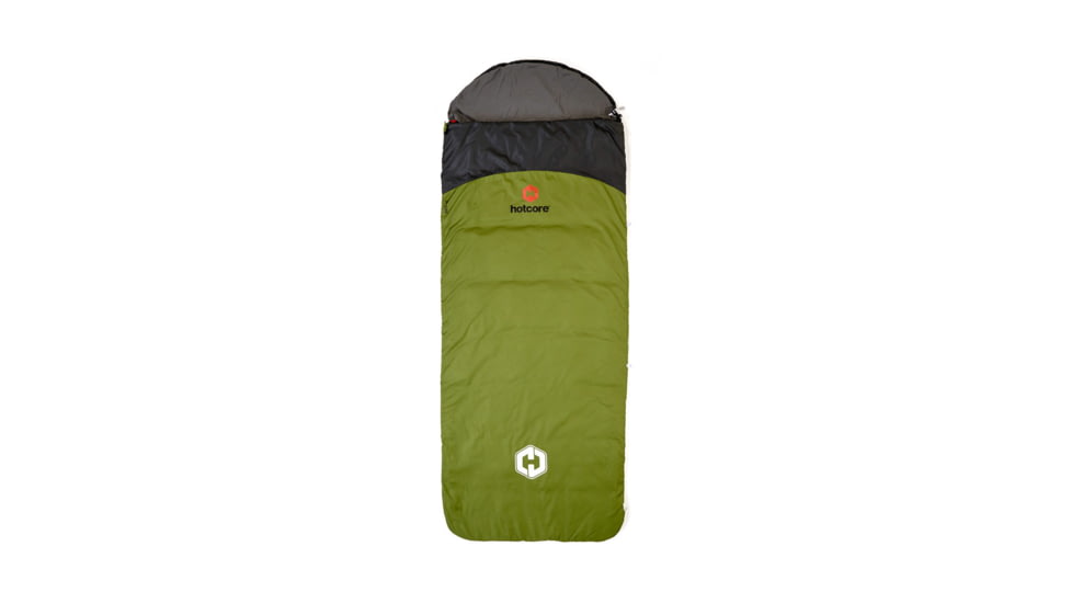 Hotcore R-100 Sleeping Bag, Green, 90in x 34in, R-100