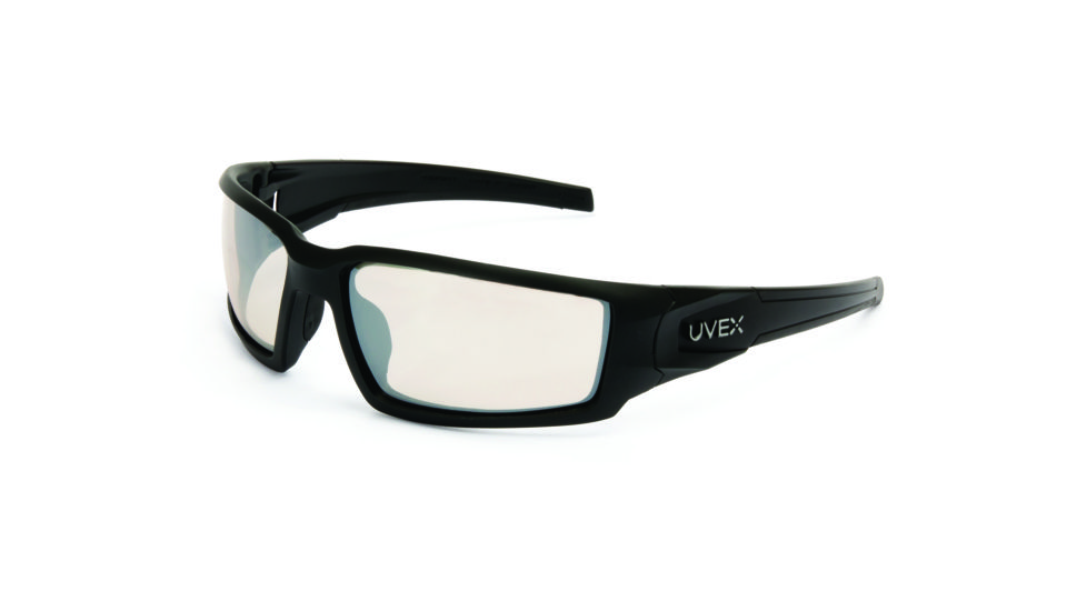 Howard Leight Hypershock Safety Eyewear with Hardcoat lens coating, Black Frame, SCT-REFLECT 50 Lens, One size fits most R-02222