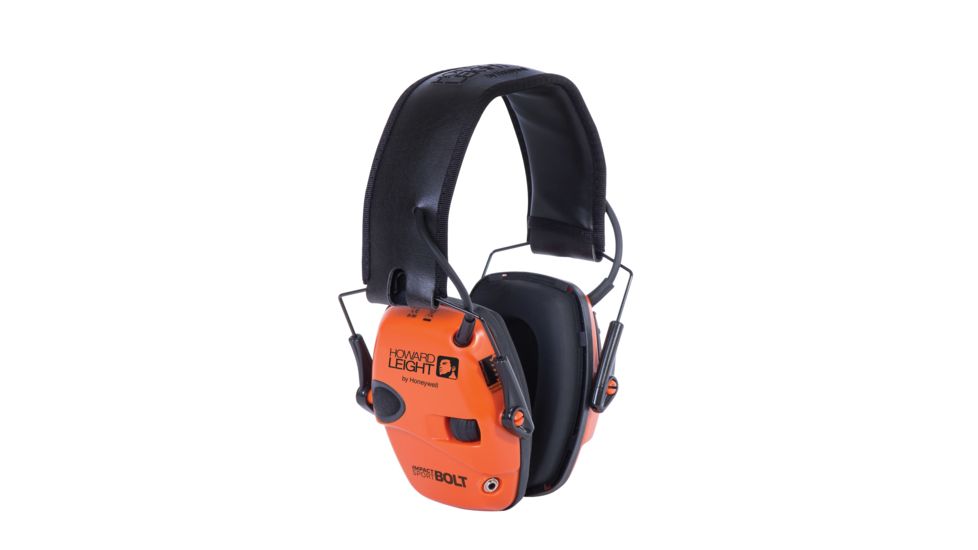 Howard Leight Impact Sport Bolt Electronic Earmuff, Orange, One size fits most, R-02231