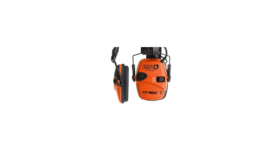 Howard Leight Impact Sport Bolt Electronic Earmuff, Orange, One size fits most, R-02231