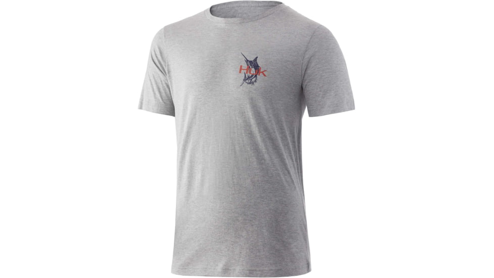 HUK Performance Fishing Angry Marlin Tee - Men's, Heather Grey, M, H1000329-033-M